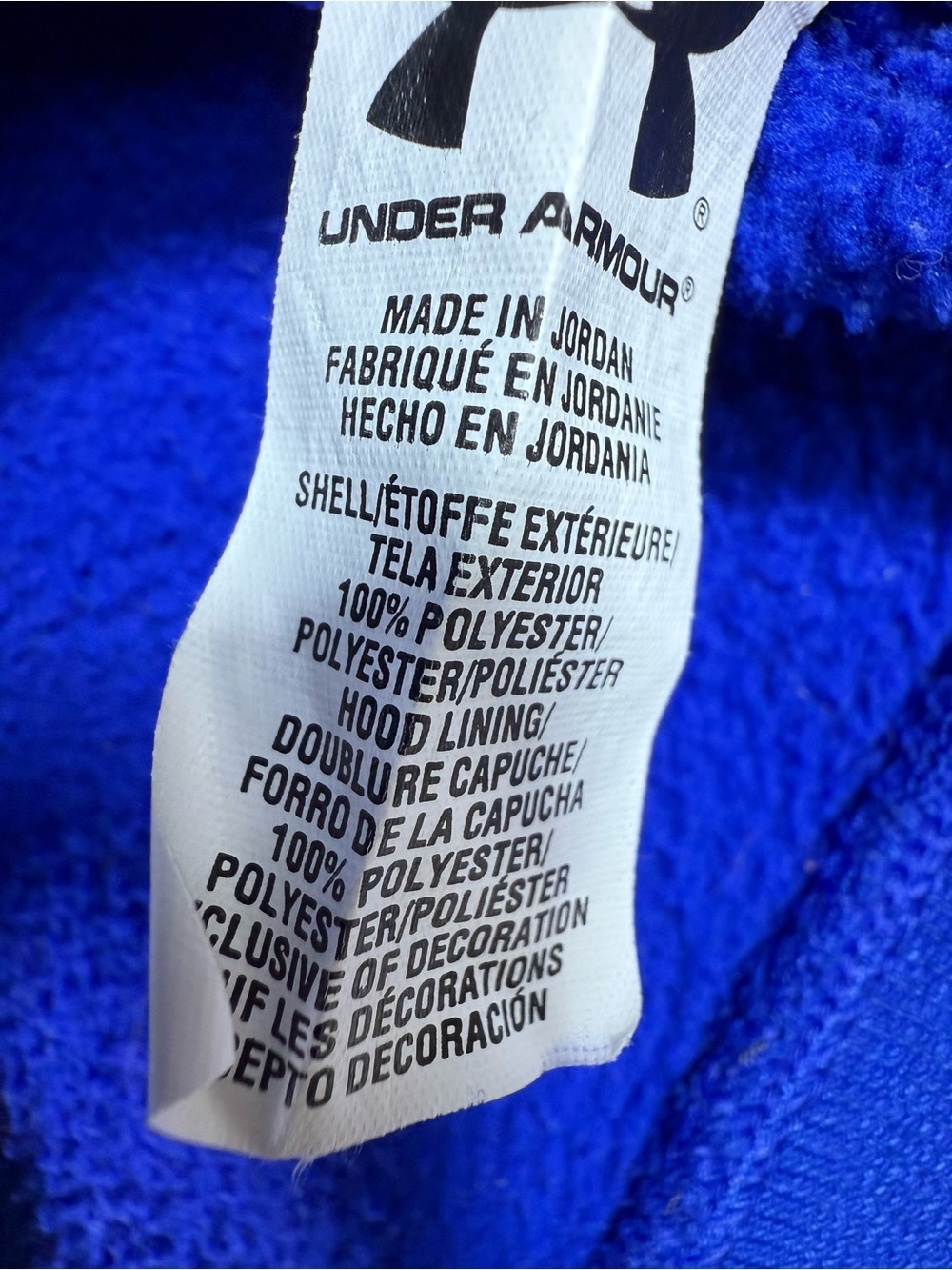Under Armour Blue Hoodie with Neon Green Logo - Picture 8 of 14